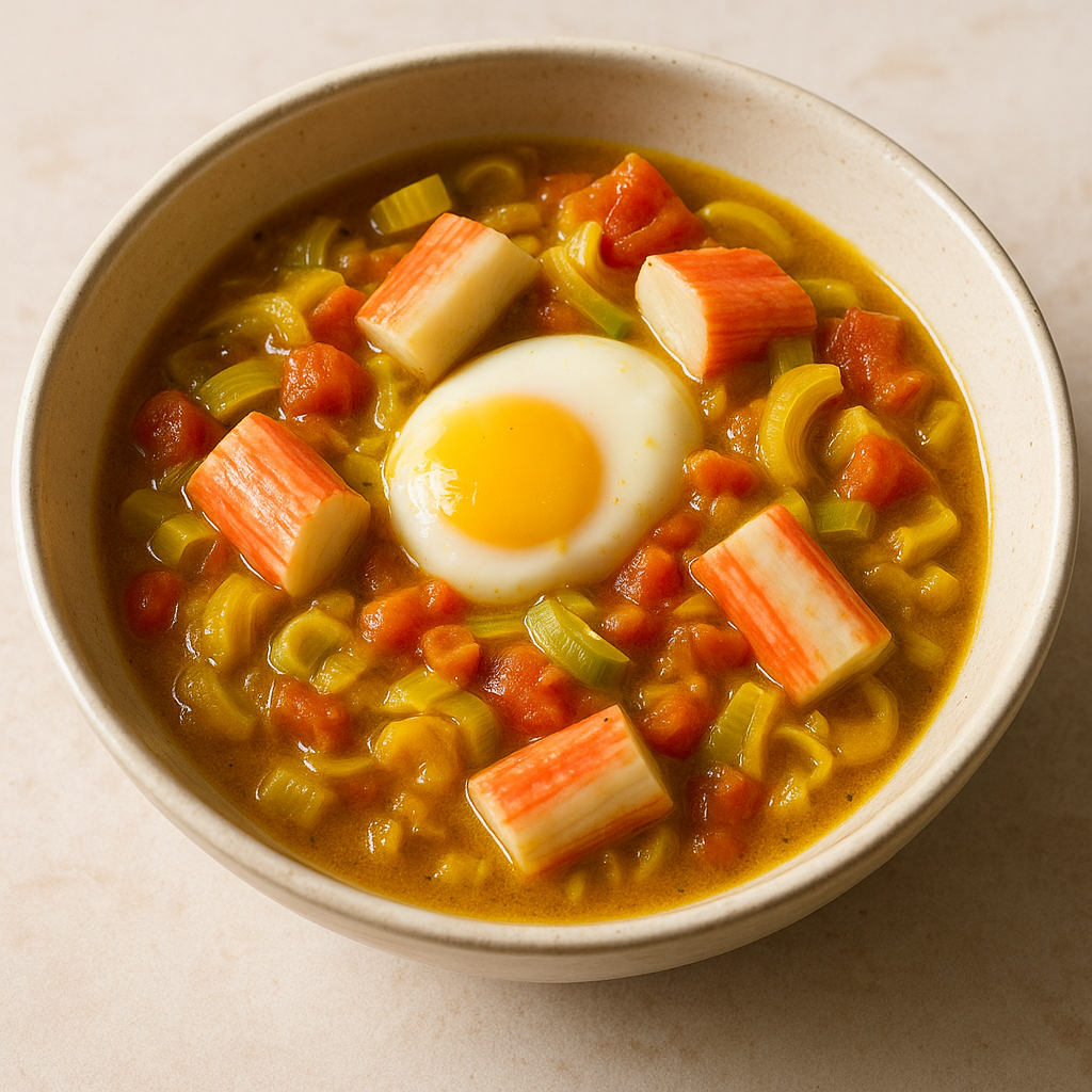 tomaatcurry met krab